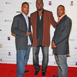 Music Producer Preston Prizzie Reid Actor Josef Cannon and Producer Michangelo B Kelsey  the BET Awards PreParty in Hollywood California