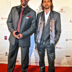 Adam Karst  Josef Cannon costar of BETs upcoming film entitled Burned also starring Eric Roberts  Bianca LaVerne Jones at the 2011 BET Awards After party in Hollywood California