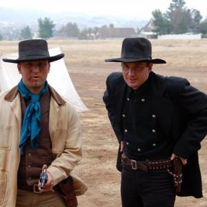 Jarret Lemaster and Austin OBrien on the set of Bounty to come out in 2007