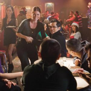 Still of John Leguizamo, Debra Messing and Melonie Diaz in Nothing Like the Holidays (2008)