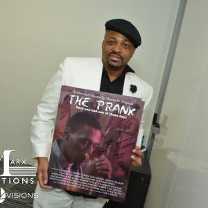 Marcus Freeman at The Prank movie premiere