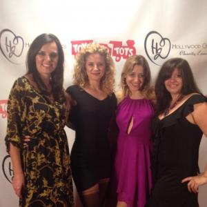 Hollywood Gives Charity Event benefitting Toys for Tots. Manuela Mezzadri, Alexis Carra, Pina DeRosa and Sally Jenkins