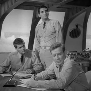 Still of Richard Basehart, Robert Dowdell and David Hedison in Voyage to the Bottom of the Sea (1964)