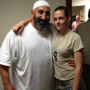 On the set of Camp XRay with Kristen Stewart