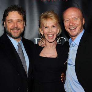 Russell Crowe, Paul Haggis and Trudie Styler