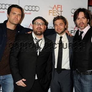 CAST  CREW  Oz Perkins Nick Simon WriterDirector Mark Kelly and Billy Burke AFI Fest 2010 Screening of Removal held at Manns Chinese 6 Theatre Hollywood California USA November 7th 2010
