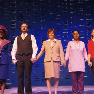 Full cast curtain call for Miss Witherspoon written by Christopher Durang directed by Evan Mueller 2007  Amphibian Stage FtWorth Texas