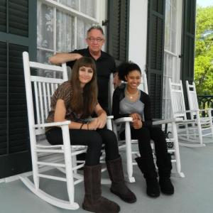 Taken at Nottoway Plantation Resort during our first location hunt in Louisiana. Dennis Christen rear, Paris Jackson on his right and Micheala Blanks on his left.