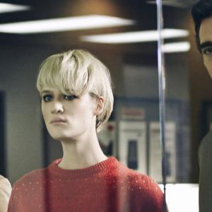 Still of Scoot McNairy Lee Pace and Mackenzie Davis in Halt and Catch Fire 2014
