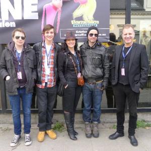 With producers, director and leading actor in the film Órói/Jitters. Barnefilmfestevalen i Kristianssand, Norge 2011