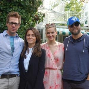 BEST MAN DOWN director Ted Koland with cast members Addison Timlin Jess Weixler and Tyler Labine at the Hamptons International Film Festival