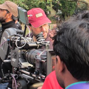alrivera...LD on set with DP:Laxman Utekar behind me with the brown cap.