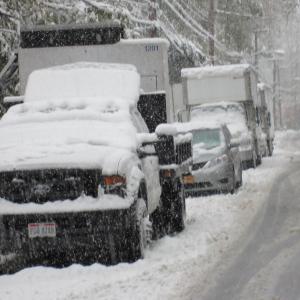 Winter Snow Storm NYC Oct 2011 as I was working 0n the set of English Vinglish in White Plains NY