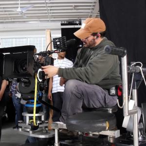 alriveraLD setting the Red One on set of Beemmer Benz Music Video