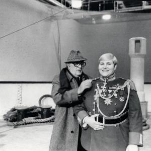 Federico Fellini and Pierluigi Praturlon in E la nave va 1983