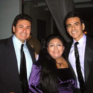 With sons Cesar and Jose Yenque at the 2011 HOLA Special Recognition Award presented for her 40 years of excellent work in theater film and television