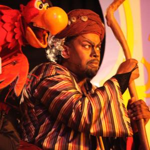 Lance Roberts as Jafar (Old man) in Disney's stage version of 