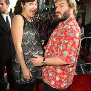 Jack Black and Tanya Haden at event of Gelezinis zmogus 2008