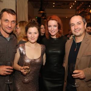 actor Zoran Radanovic, playwright Sharlotte Miller, actress Jelena Stupljanin, director Nemanja Bala at the 'celebrating 'THIEVES' coming to LA' party