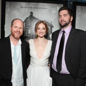 Joss Whedon Drew Goddard and Kristen Connolly at event of Namas girios gludumoj 2012