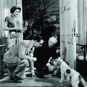 Still of Myrna Loy William Powell Harry Davenport and Asta in The Thin Man Goes Home 1945