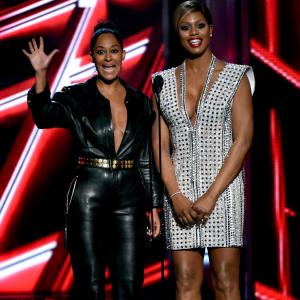 Tracee Ellis Ross and Laverne Cox at event of 2015 Billboard Music Awards 2015