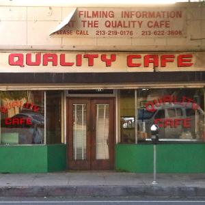 The famous Quality Cafe Handlettered on various productions by Ingrid Rofkar