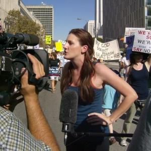 Deidra giving an interview for the Dr. Phil show on Prop 8. She was against Prop 8. Rights for everyone!