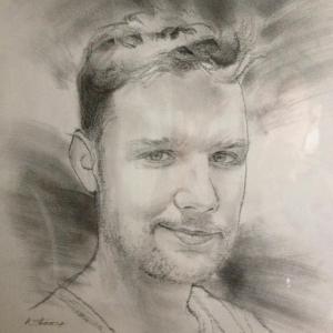 Hand Drawn Portrait of Brandon Tataryn Artist Wayne Terry
