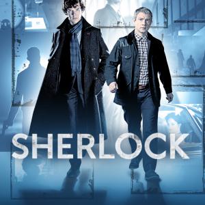 Martin Freeman, Andrew Scott and Benedict Cumberbatch in Serlokas (2010)
