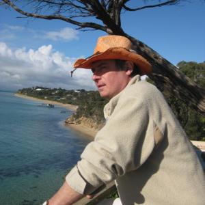 Brian overlooks bayside coastline Australia.