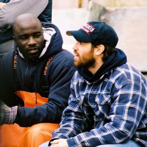 With Mike Colter on the set of Brooklyn Lobster