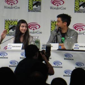 Felicia Day Shyloh Oostwald myself and Ashley Johnson promoting Spooked at WonderCon 2014