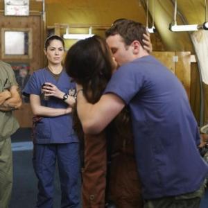 Still of Terry Chen, Luke Mably, Michelle Borth and Huse Madhavji in Combat Hospital (2011)
