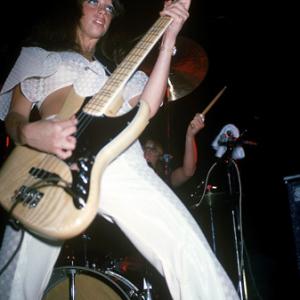 The Runaways Jackie Fox performing at CBGB in New York City on August 2 1976