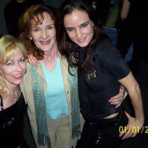 Laura Alber Glenis Batley and Juliette Lewis at the Whisky NYE