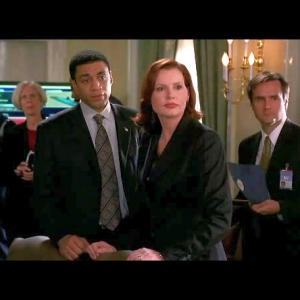 As Commander in Chief White House staff with Geena Davis and Harry Linnex