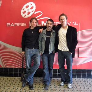Logan and Noah Miller with Lee Chambers at the Barrie Film Festival