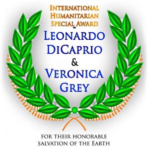 Leonardo DiCaprio was announced as winner of the International Humanitarian Special Award in honor of World Peace Day September 21 for his environmental efforts. Other recipients include Pearl Jam, Veronica Grey, U2, and Dennis Rodman.