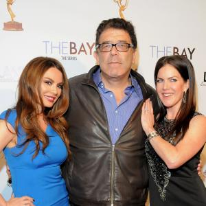 Lilly Melgar and Kira Reed Lorsch of The Bay The Series with Victorino Noval