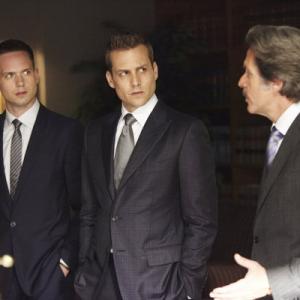 Still of Gary Cole Gabriel Macht and Patrick J Adams in Suits 2011
