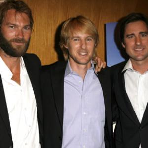 Luke Wilson, Owen Wilson and Andrew Wilson at event of The Wendell Baker Story (2005)