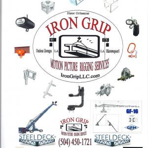 IRON GRIP LLC Motion Picture Rigging Services New Orleans LA