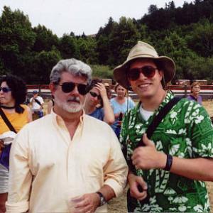 Billy at the Skywalker Ranch w director George Lucas