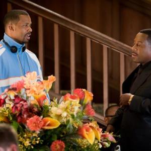 Trae Ireland  Martin Lawrence on the set of DEATH AT A FUNERAL