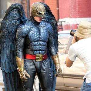 Benjamin Kanes on the set of Birdman 2014 in NYC