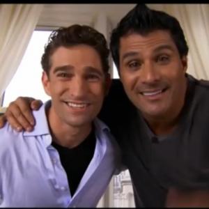 Benjamin Kanes with Jose Canseco on set Celebrity Apprentice Season 11 Episode 4 2011
