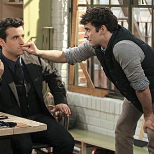 Still of David Krumholtz and Michael Urie in Partners 2012