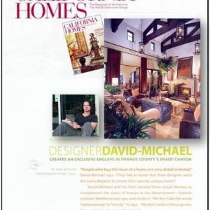 California Homes Magazine Designer DavidMichael Story