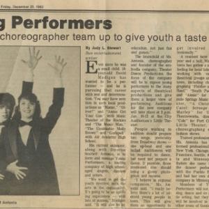 DavidMichael Madigan and Scarlet Antonia team up to create the troup Young Performers 1982 Can you say Jazz Hands!!?